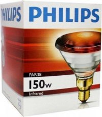 Philips gloeilamp 150 W ROOD